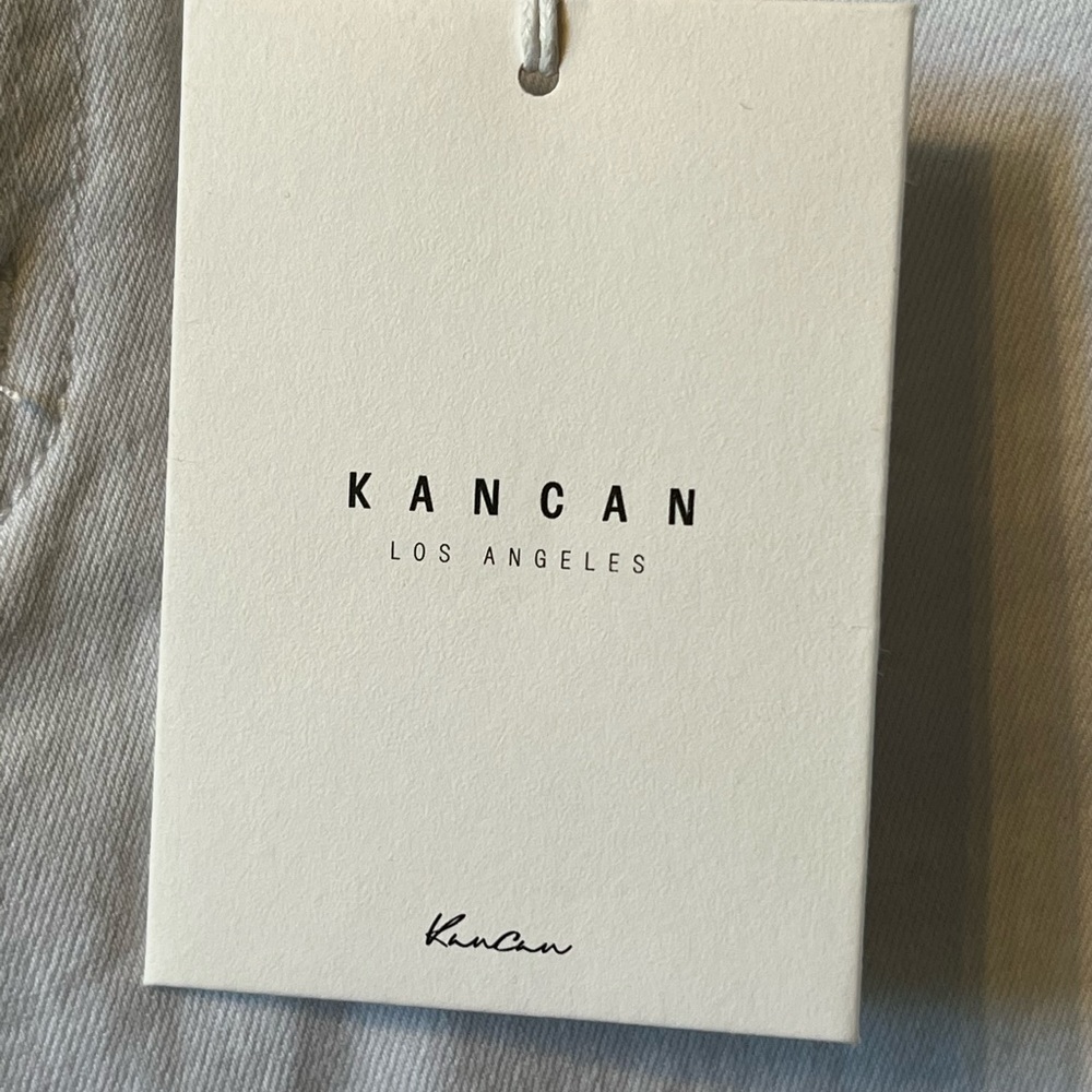 NWT KANCAN Mid Rise Ankle Skinny White Jeans Size 13/30 Ripped front - Picture 3 of 8